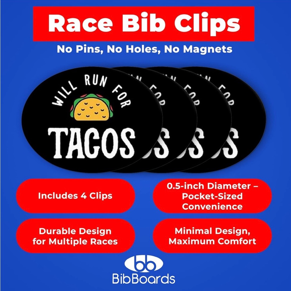 BibBoards Race Bib Clips